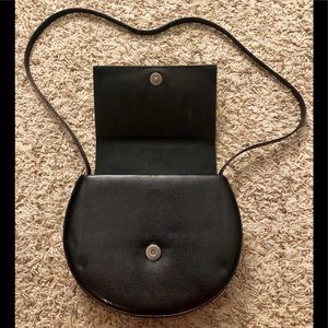 URBAN OUTFITTERS Black Vegan Leather Circle Bag